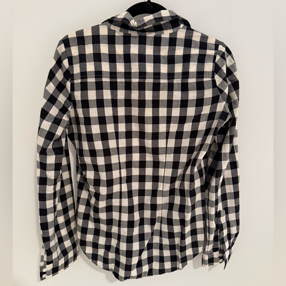 Elizabeth and James Black Plaid Shirt - Picture 3 of 3